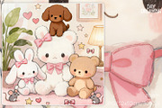 Cozy Day with Fluffy Friends, an Animal Illustration by yahu88studio (Thumbnail 3 of 3)