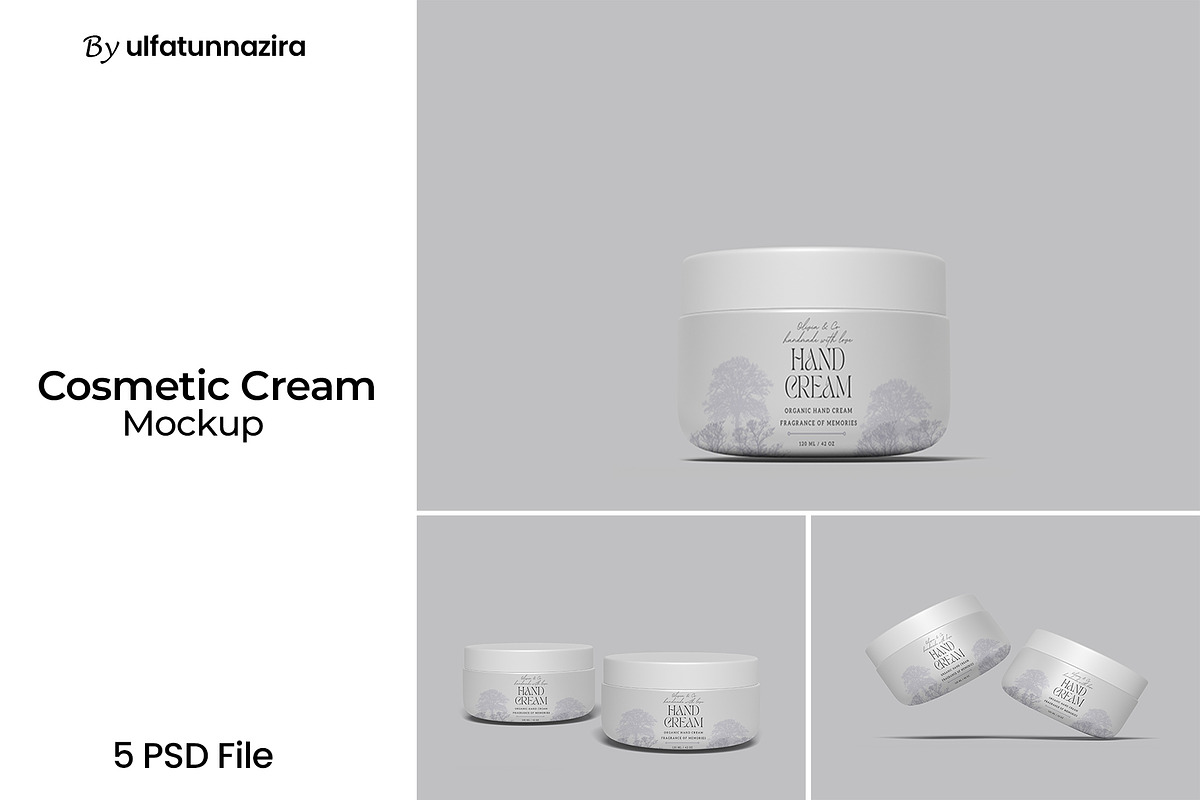 Cosmetic Cream Mockup, a Merchandise Mockup by ulfatunnazira (Photo 1 of 6)