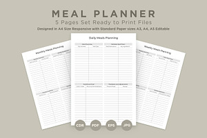 Meal Planning Pages Set V-11