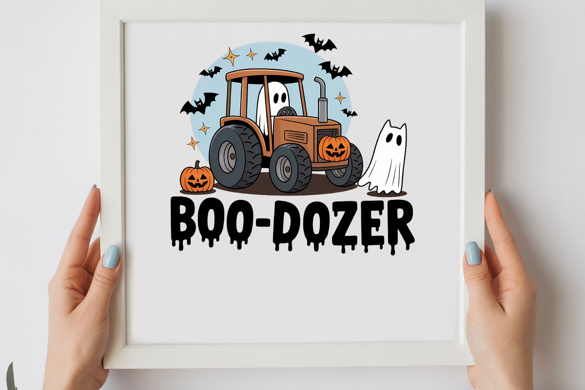 Boo Dozer Halloween Tractor PNG, a Graphic by olgasallom (Photo 2 of 3)