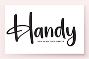 Handy | Script Font, a Script Font by Scratchones (Thumbnail 1 of 8)