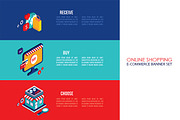 Online Shopping isometric banner set, a Technology Illustration by Anttoniu (Thumbnail 2 of 5)