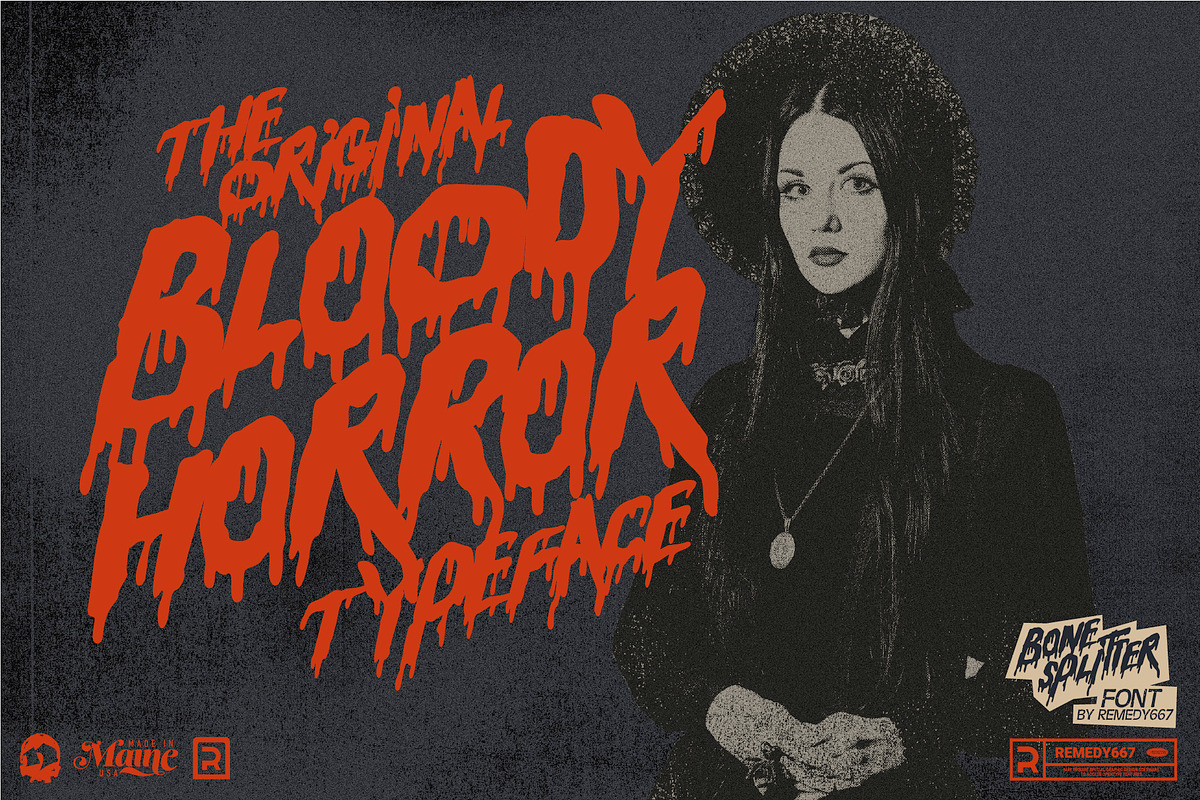 Bone Splitter - Horror Font, a Font by Remedy667 (Photo 2 of 9)