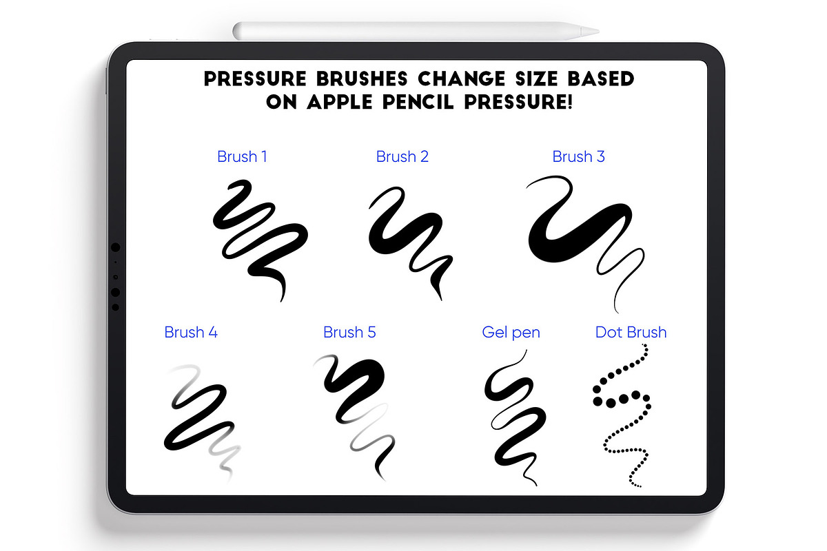 Procreate line art brushes, a Brush Add-On by KsTumanova (Photo 2 of 3)