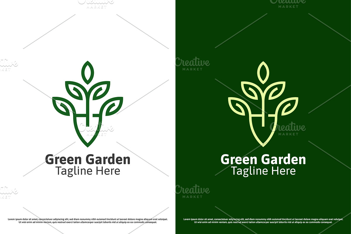 Green Garden Shovel Logo Design Icon, a Branding & Logo Template by Morvana Crew