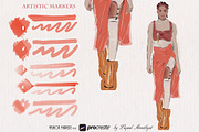 Fashion Markers Set for Procreate, a Brush Add-On by Liquid Amethyst Art (Thumbnail 8 of 11)