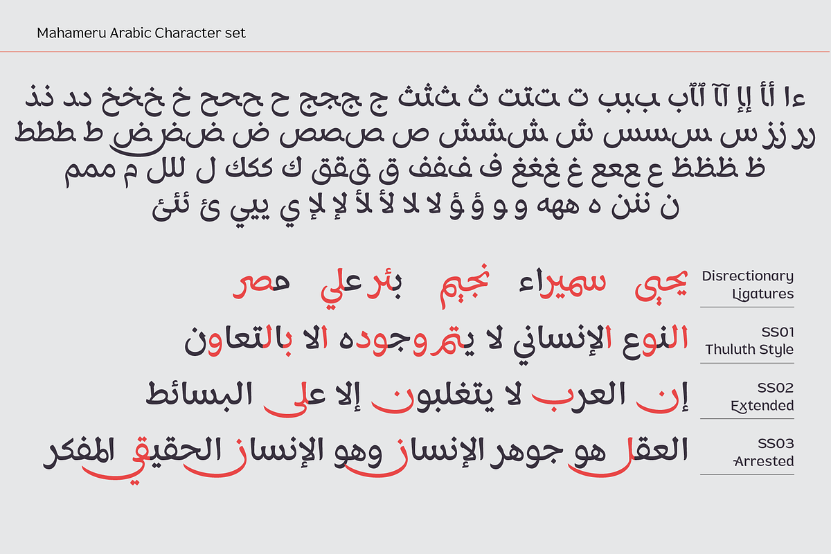 Mahameru Latin & Arabic Font Regular, a Sans Serif Font by Namela Studio (Photo 9 of 9)