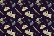 Whimsigoth Seamless Repeat Pattern, a Pattern Graphic by Forest Lily (Thumbnail 7 of 9)