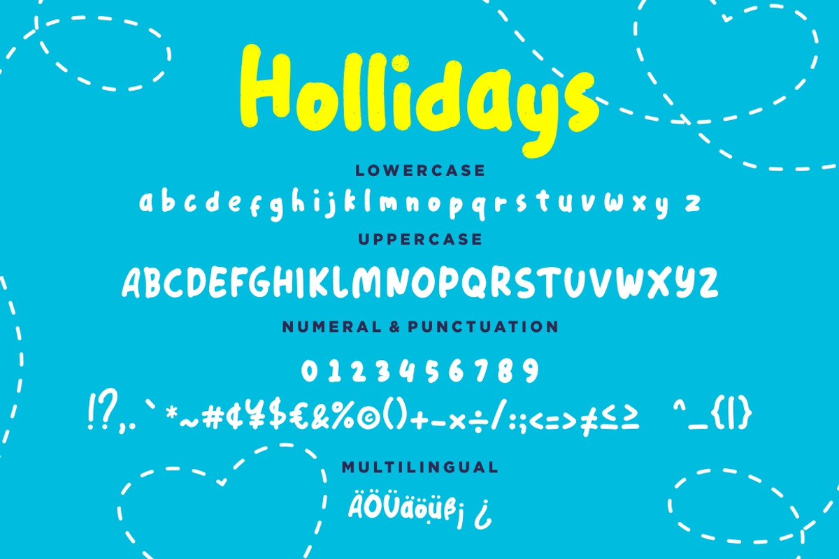 Hollidays Fun Advertisement Font preview 7