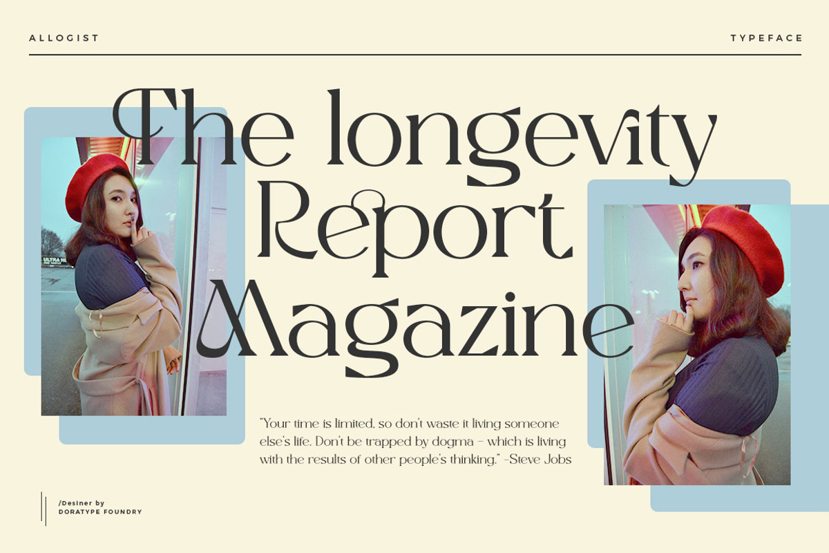 Allogist - Modern Typeface, a Serif Font by Dora Typefoundry (Photo 6 of 15)