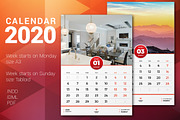 Wall Calendar 2020, a Stationery Template by AntartStock (Thumbnail 1 of 4)