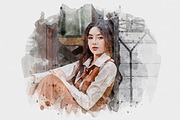 Watercolor Splash Photo Effect PSD, an Action Add-On by liptouse (Thumbnail 10 of 10)
