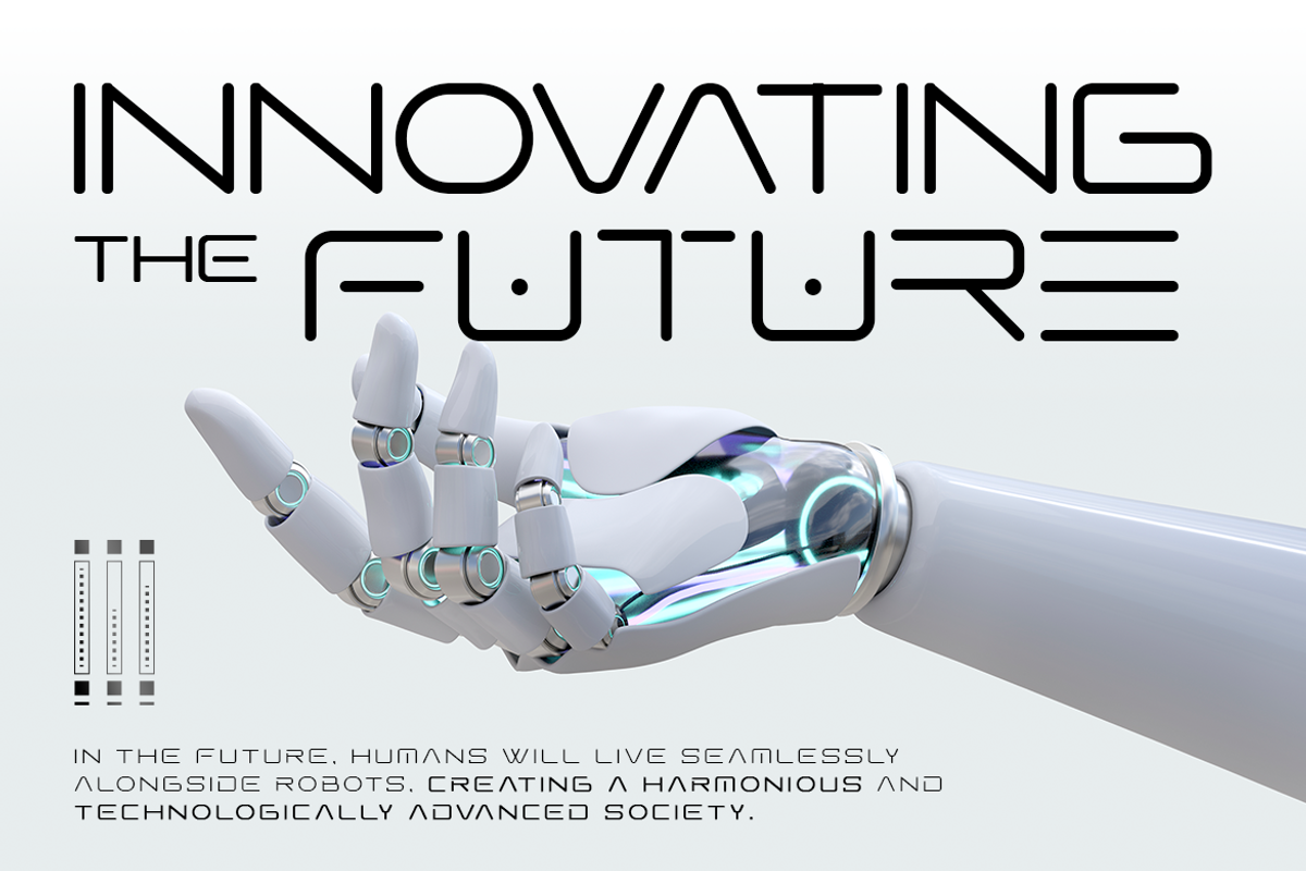 Apetrix Futuristic Font, a Script Font by Catalystco Studio (Photo 3 of 8)