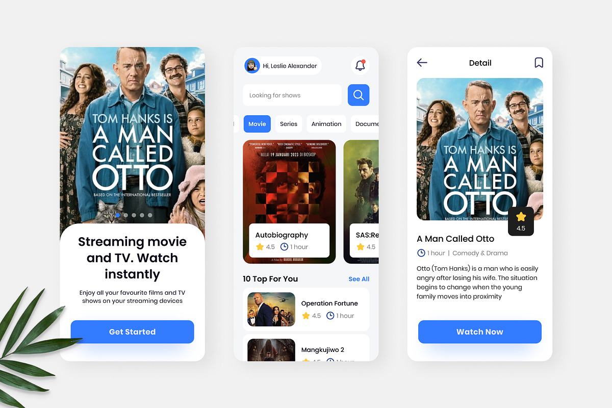 Remo – Streaming Movie Mobile App, a Landing Page Template by Panen Creative (Photo 2 of 3)