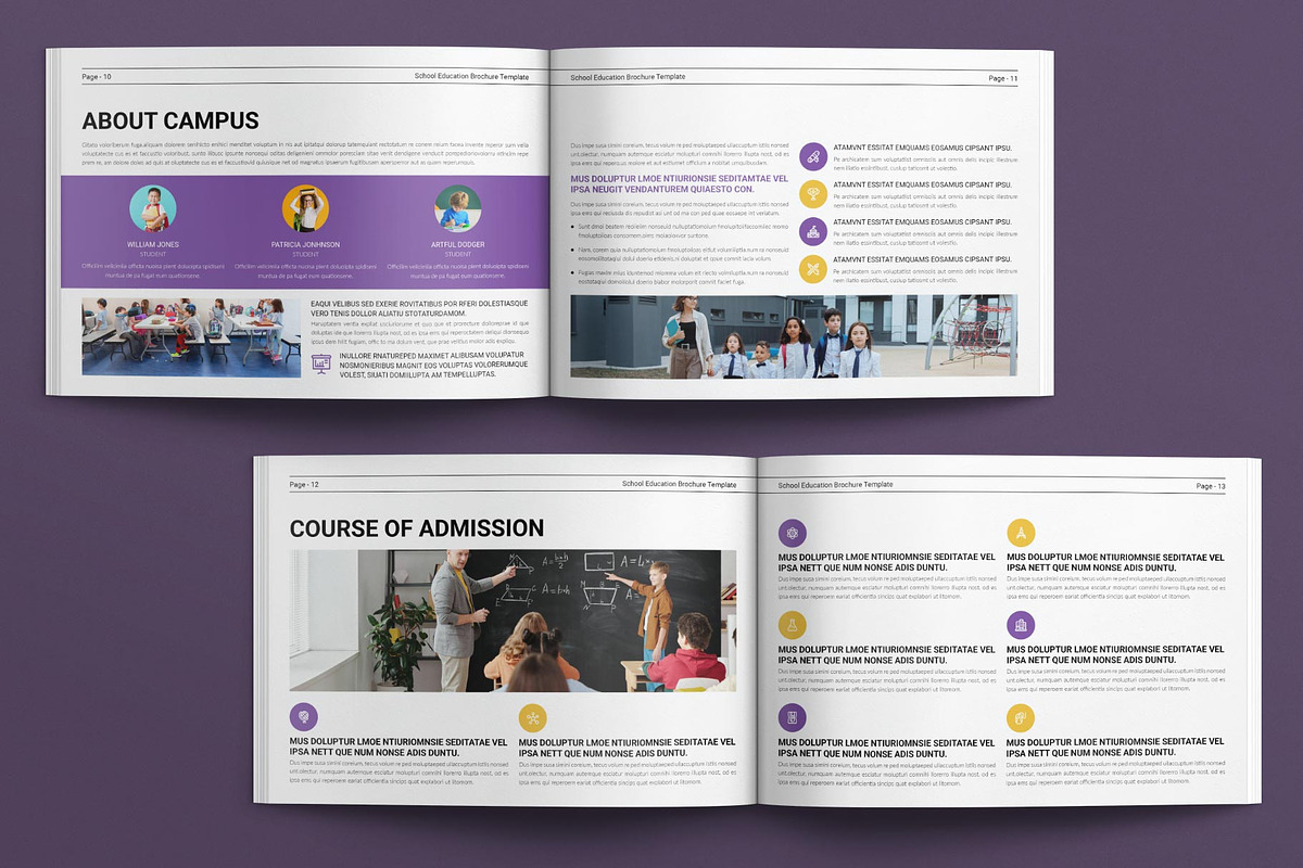 School Education Brochure Layout, a Brochure Template by E-Type (Photo 5 of 8)