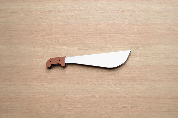 Machete Knife - 3d papercraft preview 5