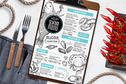 FREE! Trifold + Menu Seafood, a Brochure Template by BarcelonaShop (Thumbnail 2 of 4)
