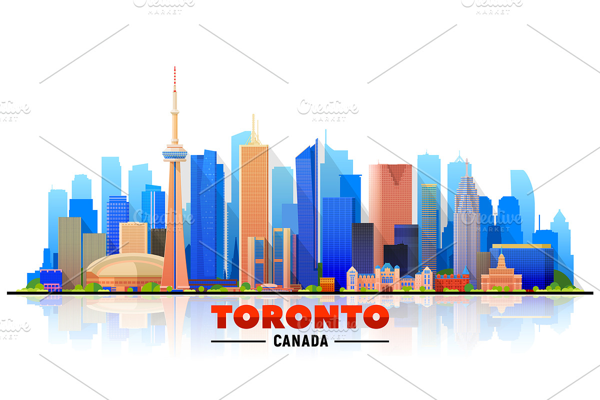 Toronto Canada city skyline, an Illustration by Sky and glass (Photo 1 of 5)