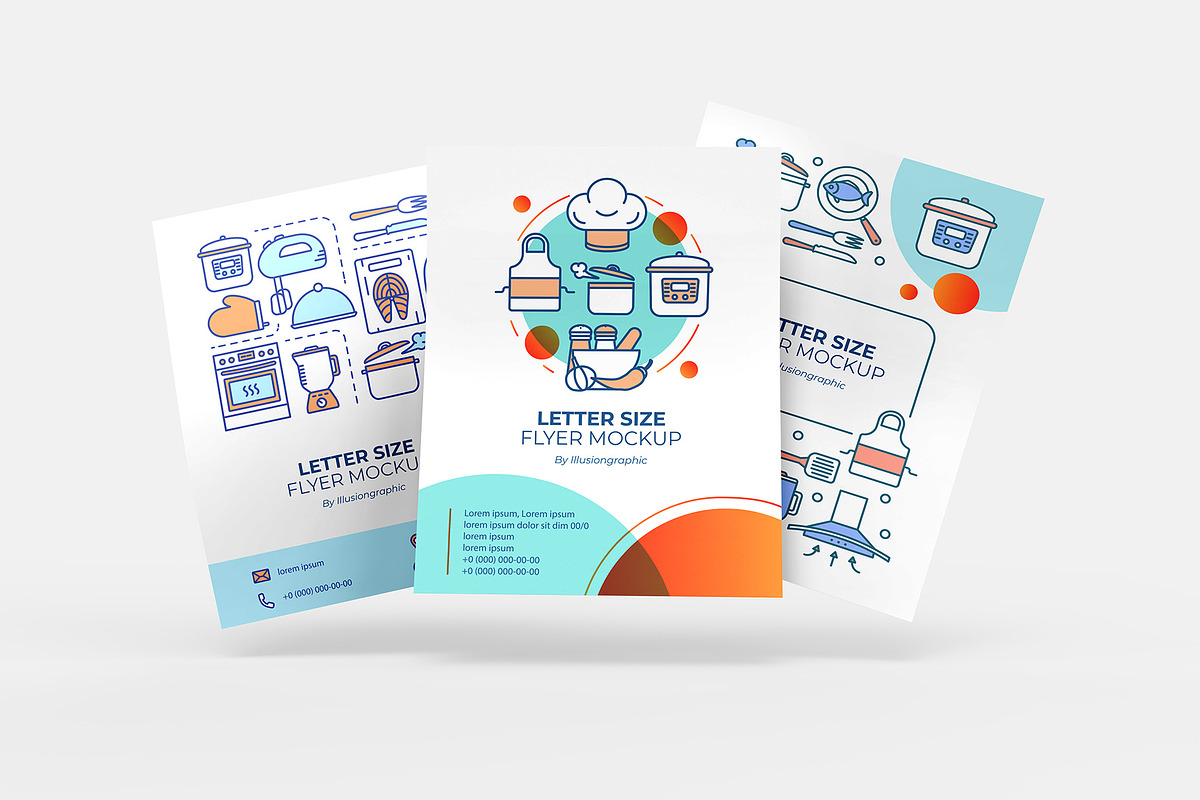 US Letter Size Flyer Mockup, an Advertising Mockup by Illusiongraphic (Photo 7 of 25)