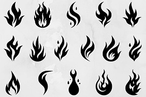 Fire Silhouette SVG, an Object Illustration by newminddesign