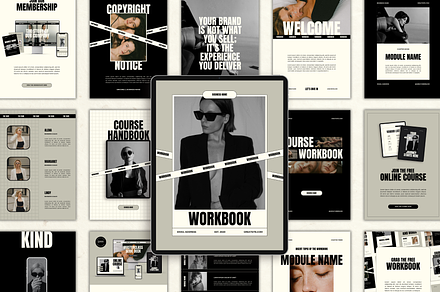 Canva Workbook Template for Coaches, a Magazine Template by Branding Babe Co.