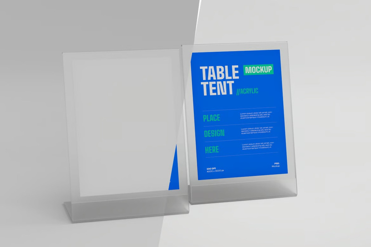 Table Tent Mockup, an Advertising Mockup by Hubzway (Photo 4 of 4)
