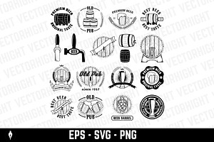 Set of beer labels, badges and desig, a Branding & Logo Template by Vectorhight