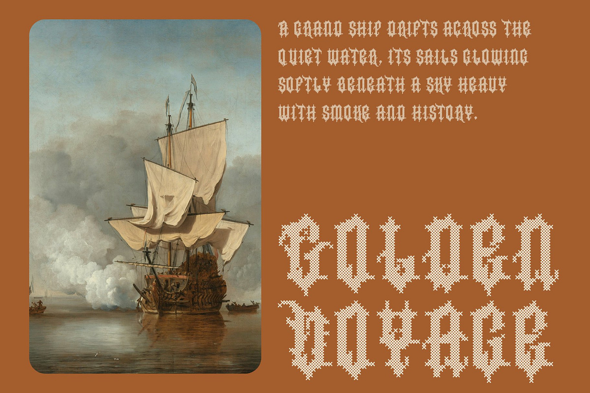 CS Hastings Stitched, a Blackletter Font by Craft Supply Co. (Photo 6 of 8)