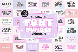 100 FONTS - Ultimate Font Bundle V4, a Font by Blush Font Co.