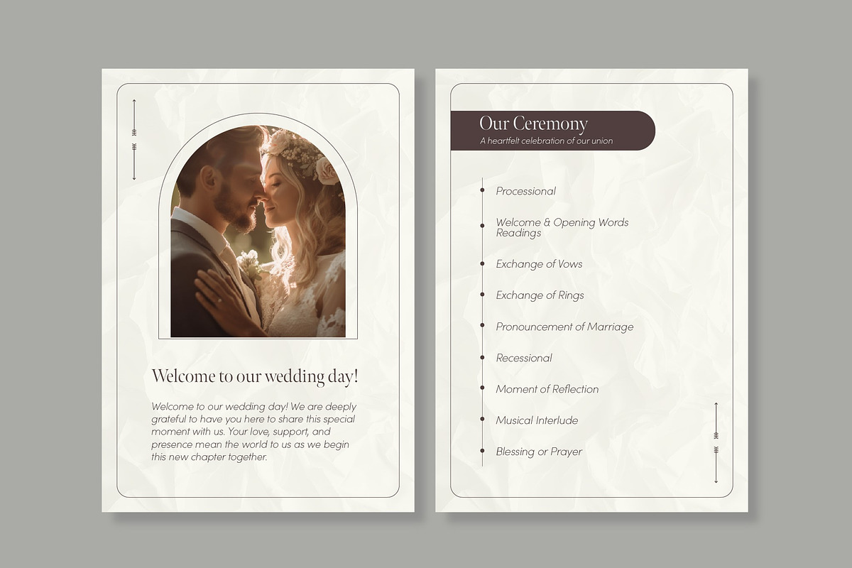 Elegant Wedding Program A5, a Templates & Theme by studiogstock (Photo 3 of 5)