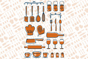 Retro Utensils, a Food Illustration by SasiHouse (Thumbnail 2 of 4)