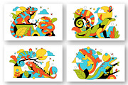 10 Reptile Animals Illustration, an Animal Illustration by denayunebgt (Thumbnail 2 of 4)