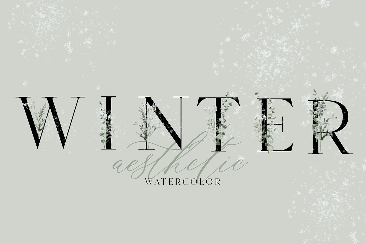 Winter aesthetic - watercolor set, a Seasonal Illustration by Youksy (Photo 12 of 12)