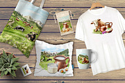 Dairy Farm. Watercolor collection, an Animal Illustration by Daria Ustiugova (Thumbnail 11 of 11)