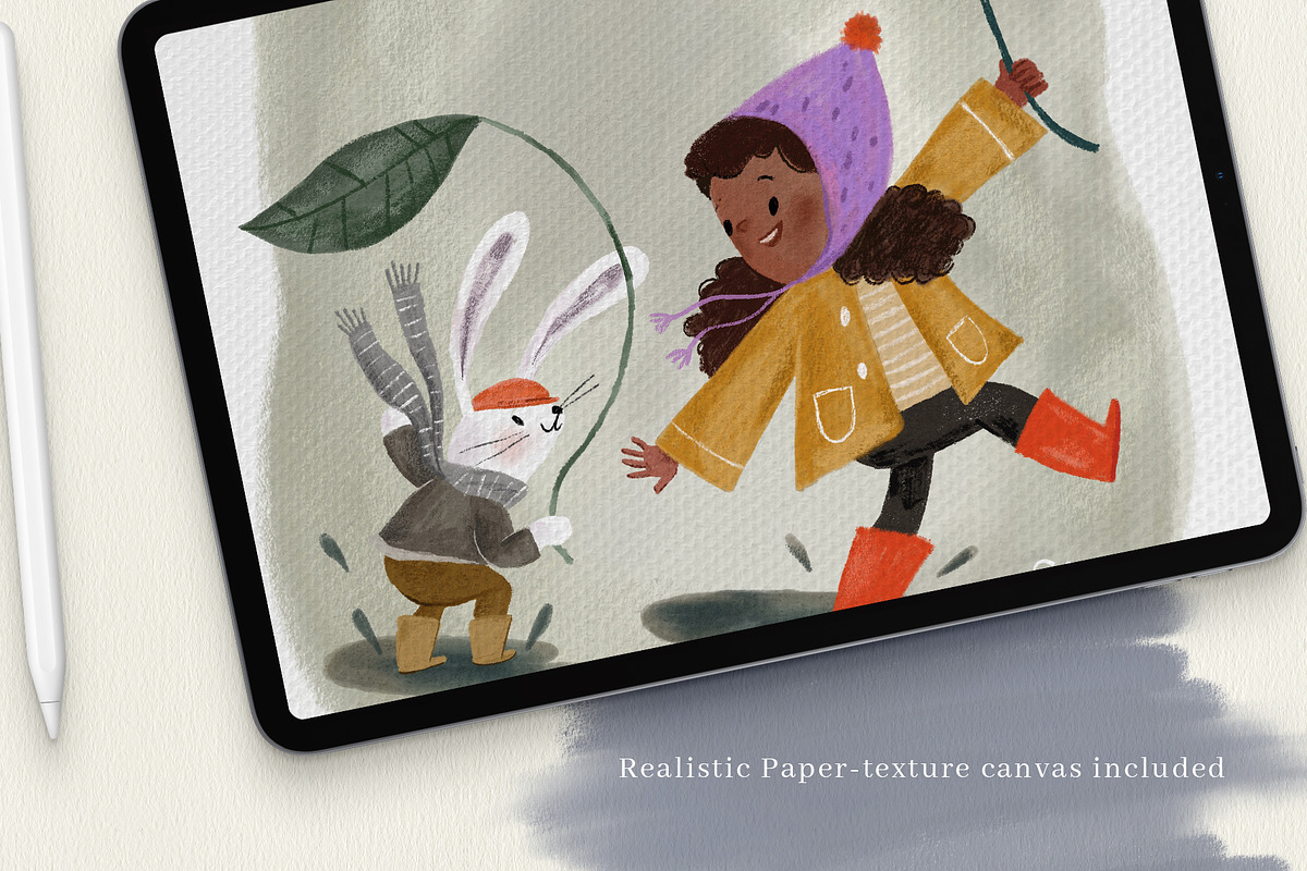 Procreate Digital Brushes + Canvas, a Brush Add-On by Shelly Laslo Illustration (Photo 3 of 10)