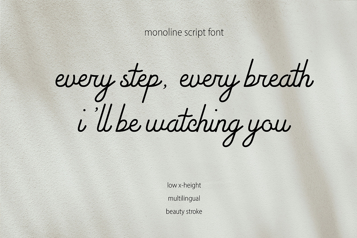 Milena Monoline Script, a Script Font by PeanutButter Type (Photo 3 of 7)