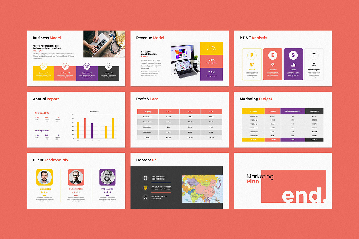 Marketing Plan PowerPoint Template, a Marketing Template by CreativeSlides (Photo 5 of 6)