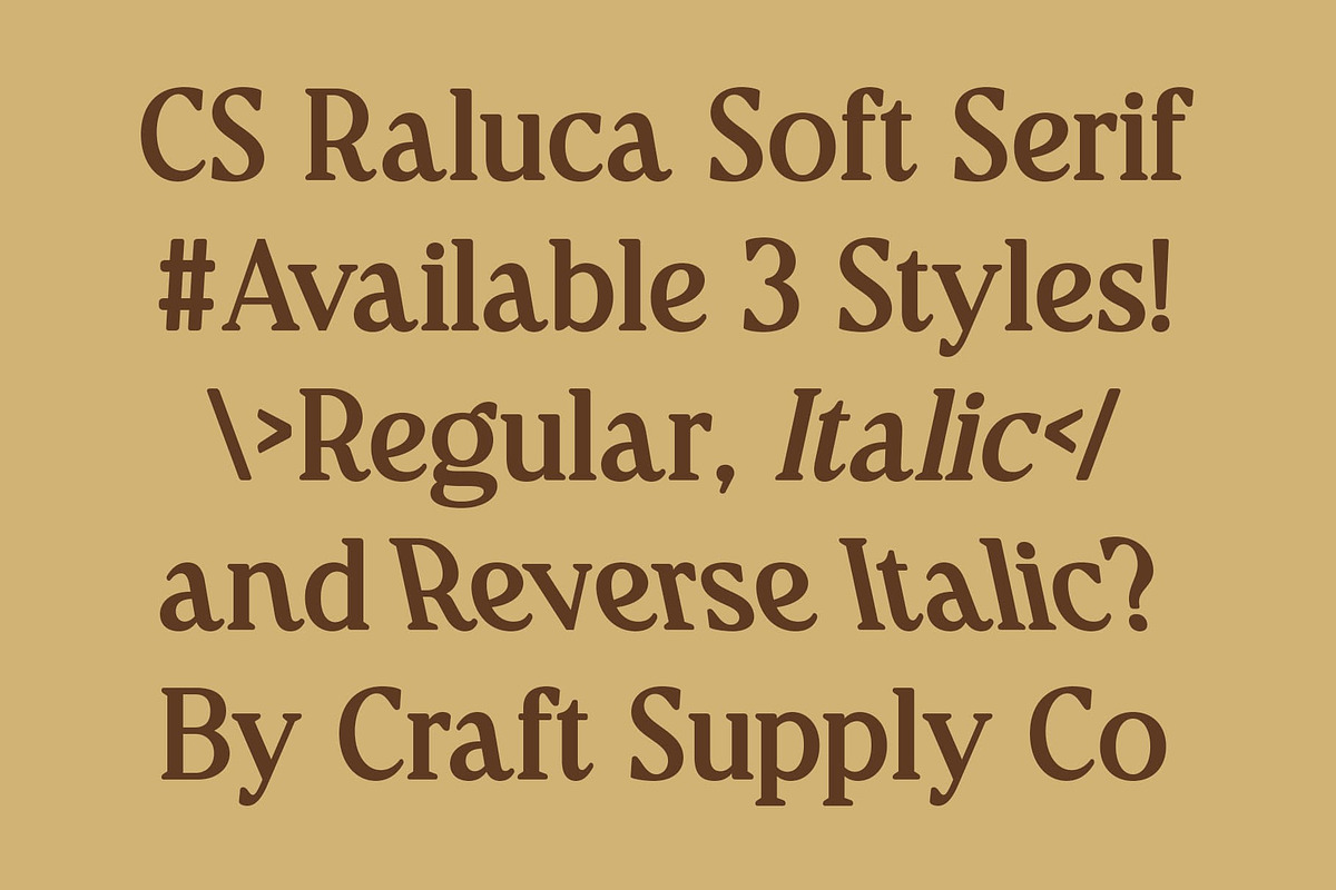 CS Raluca – Retro Font, a Serif Font by Craft Supply Co. (Photo 3 of 8)