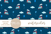 Watercolor blue cars patterns, a Pattern Graphic by PatternPalette (Thumbnail 9 of 11)