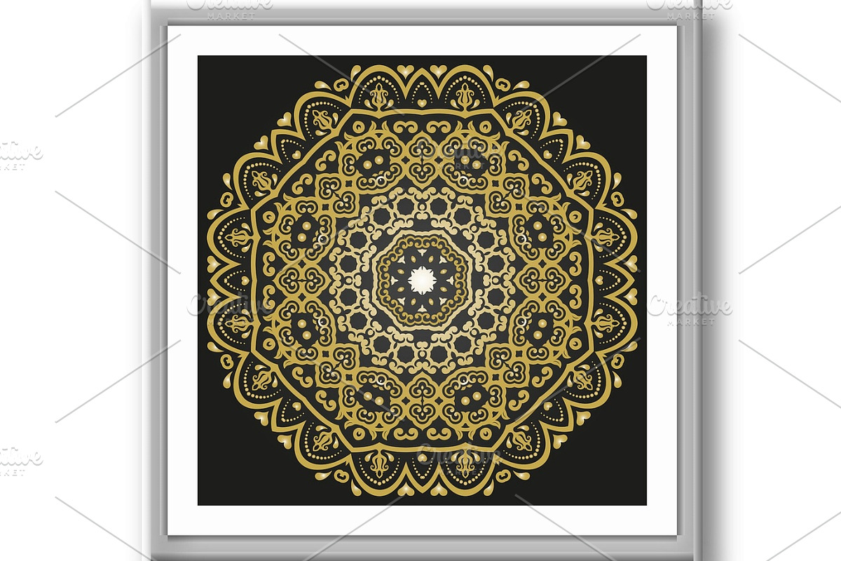 Damask Vector Oriental Pattern, a Decorative Illustration by FineArtStudio (Photo 2 of 3)