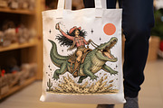 Cowgirl Crocodile Rider PNG, an Object Illustration by Sublimation Artist (Thumbnail 8 of 9)