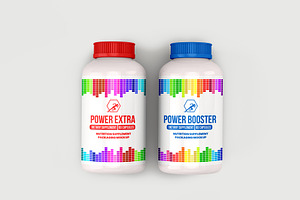 Bottle Nutrition Supplement Mockup