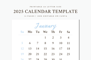 2025 CALENDAR CANVA TEMPLATE, a Stationery Template by The Little Lily Studio (Thumbnail 1 of 5)