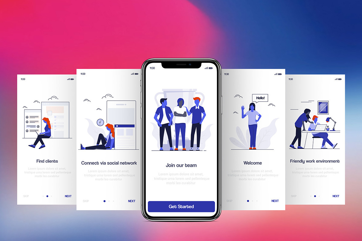 15 Onboarding Screens for App, a Templates & Theme by Creative Graphics (Photo 7 of 9)