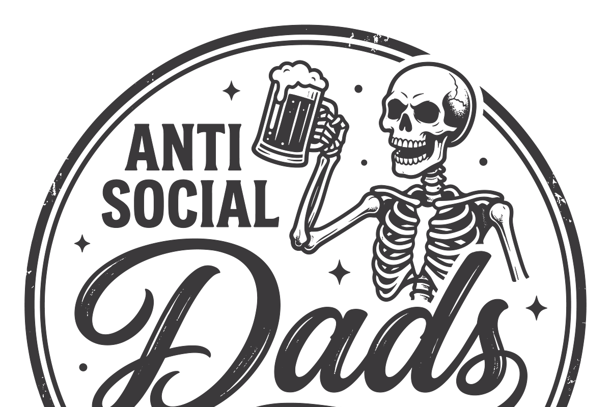 Anti Social Dads Club SVG, a Seasonal Illustration by Rose Art (Photo 8 of 8)
