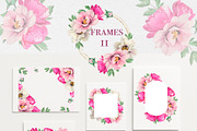 Watercolor Pink Peonies Clipart, an Object Graphic by DiashaArt (Thumbnail 5 of 10)