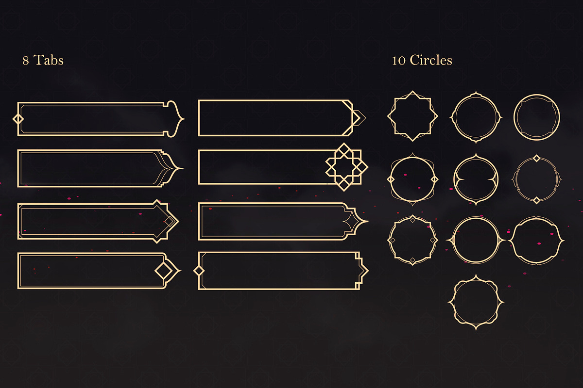 Arabic Deco UI, an Object Illustration by Olga Ryzychenko (Photo 9 of 13)
