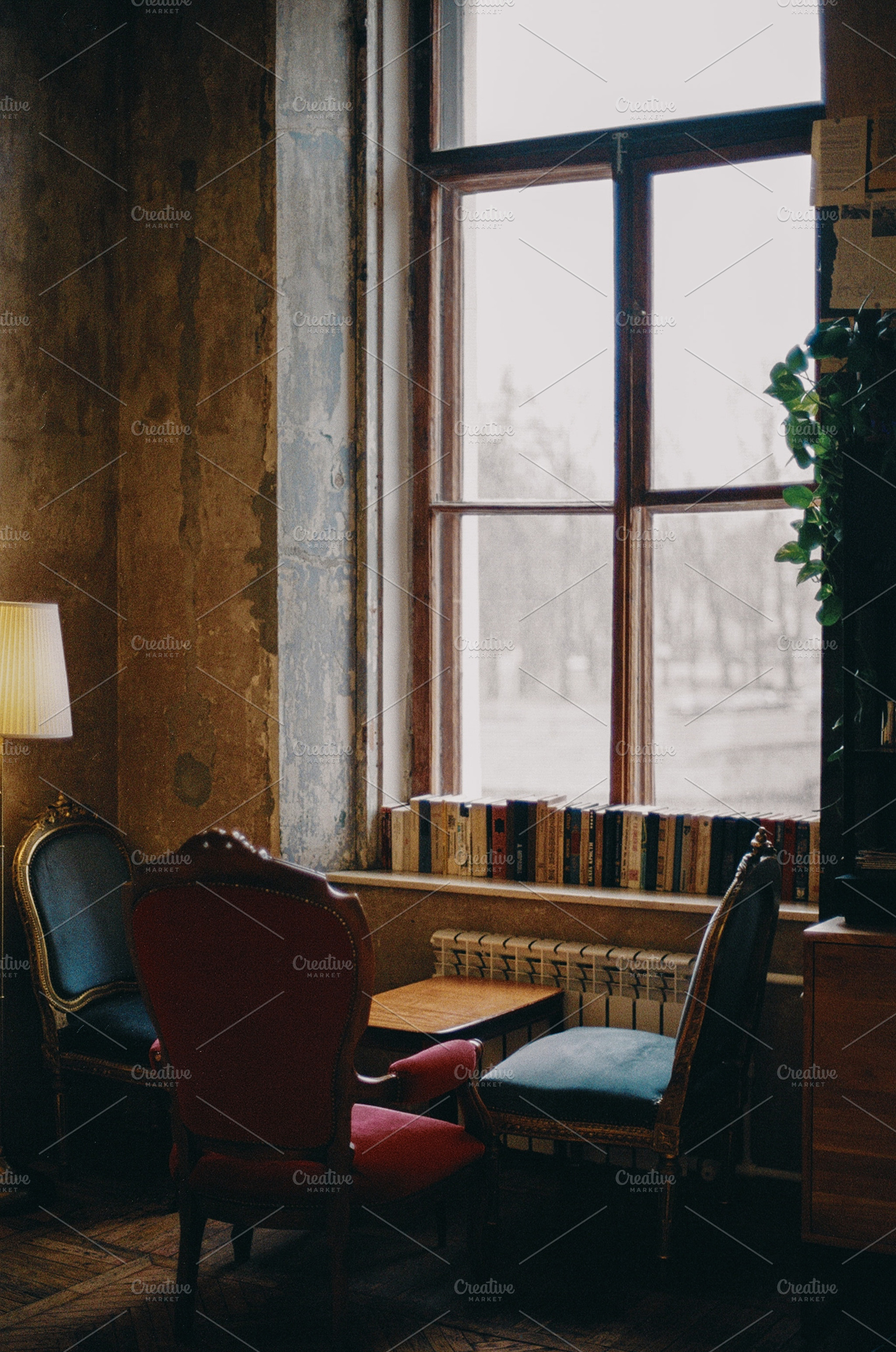 Vintage interior with old window, an Architecture Photo by so_lizaveta