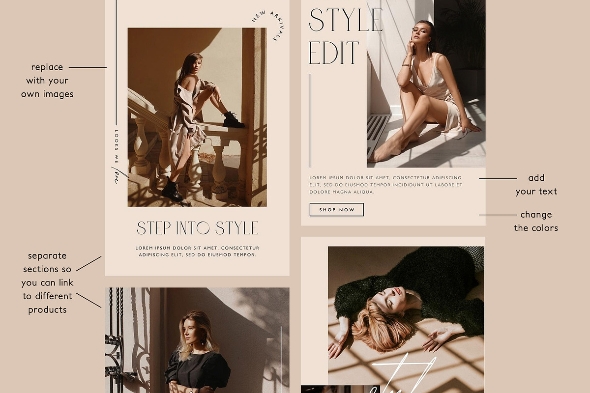 Minimalist Email Marketing Template, an Email Template by KikiBunnyCreative (Photo 2 of 7)