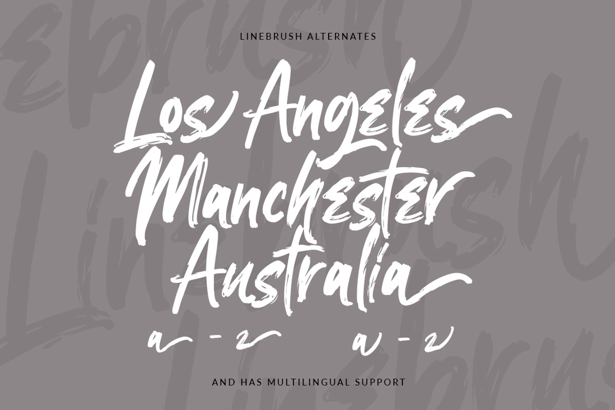 Linebrush - Rough Brush Font preview 7